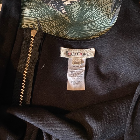 NWOT Black Romper with Gold Zipper Down the Back Sz L - Picture 3 of 6